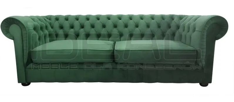 sofa chesterfield zielona